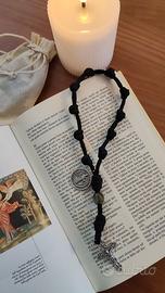 Rosario San Benedetto Da Uomo Collana Cattolica In Paracord In Legno - Foto 7