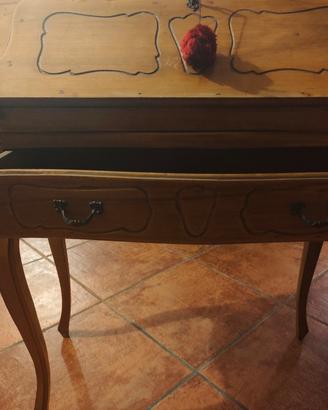 Scrittoio a ribalta in legno vintage / Mobiletto s