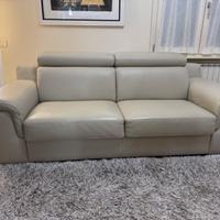 Divano letto in pelle