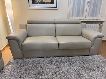 Divano letto in pelle