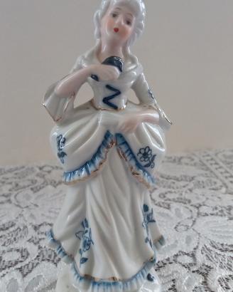 statuetta dama stile Capodimonte 
