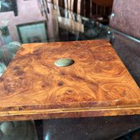 Radica portasigari con marchio in argento 800