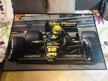 Poster fotografico Ayrton Senna 1986 Lotus Renault