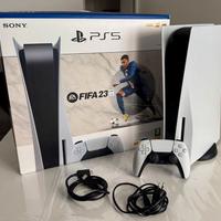 PlayStation 5 con lettore disco più controller