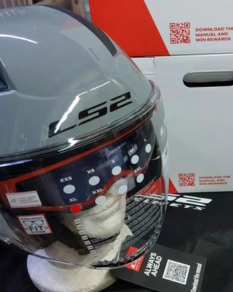 LS2 OF600 COPTER 2 CASCO JET NARDO GREY GRIGIO LUC