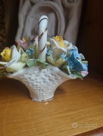 Capodimonte cestino rose