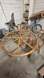 tavolo in vimini + sedie 