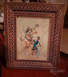 cornice persiana con micromosaico e miniature 