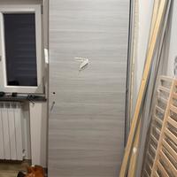 Porta battente da interno grigia apertura a DX