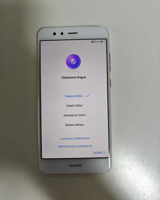 Huawei p10 lite bianco funzionante con ricarica