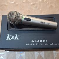 Microfono wireless e con cavo filo K&K AT-309 