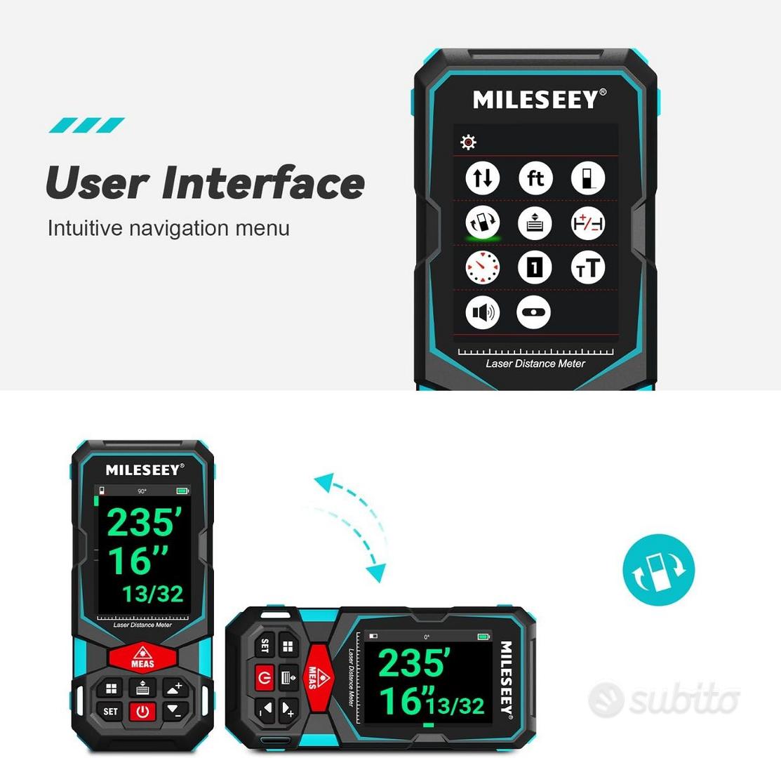 MiLESEEY - Metro Laser 100m, App, Batteria Inclusa - Giardino e Fai da te  In vendita a Napoli