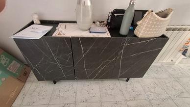Madia / Credenza JYSK effetto Marmo Nero (3 Ante)
