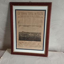 CAMPOBASSO LE CENTO CITTÀ D'ITALIA 1895 con cornic