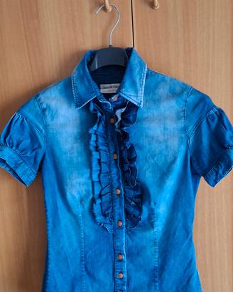 Camicia in Jeans a mezze maniche