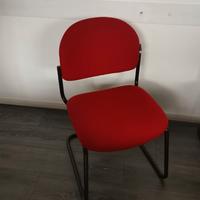 SEDIE IMBOTTITE ROSSE A SLITTA - SALA RIUNIONI