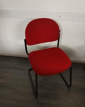 SEDIE IMBOTTITE ROSSE A SLITTA - SALA RIUNIONI