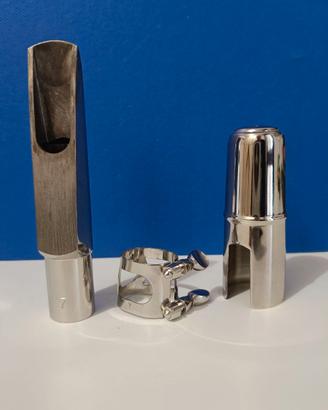 bocchino metallico argentato apertura 7 sax tenore