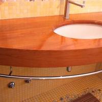 Piano Top Lavabo in pregiato teak burma massello