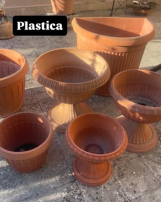 Vasi plastica e coccio stock(8 pz.)