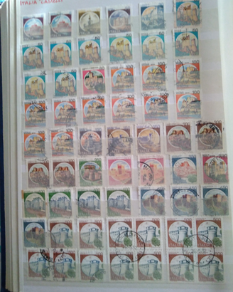 Francobolli, serie castelli (100 pezzi)