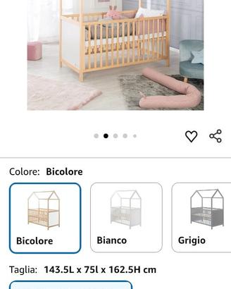Culla con materasso e proiettore