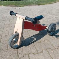 bici in legno a 3 ruote 