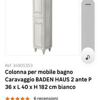 Mobile Colonna Bagno Color Chiaro