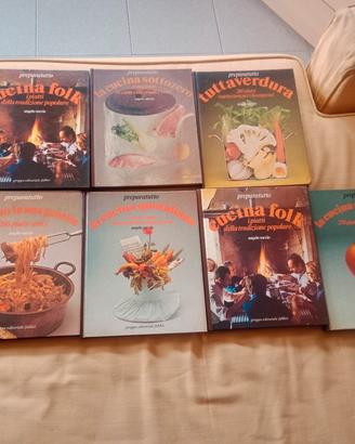 set 6 Libri Cucina anni 70 più omaggio