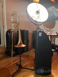 Trombone basso Greenhoe con custodia