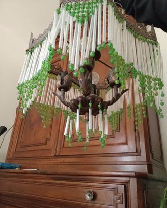 lampadario perline art Decò