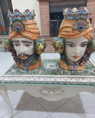 Vasi grandi teste caltagirone