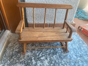 Dondolo doppio casa di bambole vintage