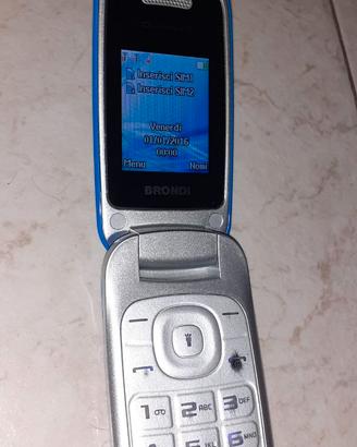 Cellulare Brondi Oyster S Blu + Cuffie + Aliment.