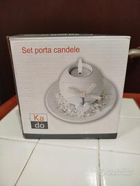 Set porta candele decorativo – nuovo, mai usato