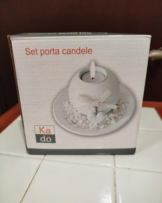 Set porta candele decorativo – nuovo, mai usato