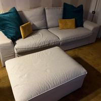 DIVANO 3 POSTI CON POGGIAPIEDI CONTENITORE