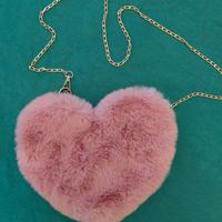 borsa a cuore rosa