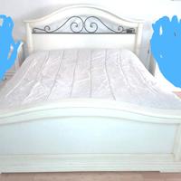 letto matrimoniale legno bianco  rete