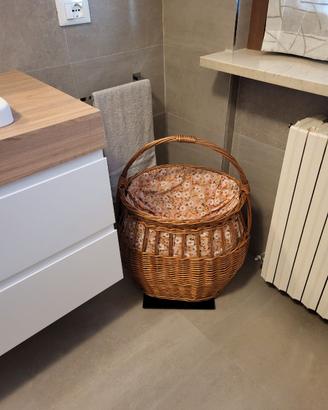 Cesto in vimini multiuso diametro max 54 cm usato