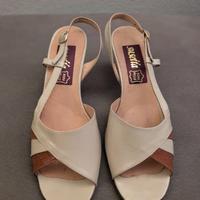 Sandali Susetta Beige e Marrone Cuoio