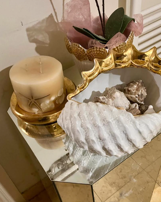 CeramicheBASSANOraroSETnr3DECORAZIONI"CONCHIGLIA"