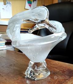 Centrotavola Vaso Cigni VETRO DI MURANO 