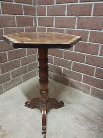 Elegante Tavolino Esagonale Intarsiato – Vintage f