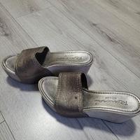 Scarpa ciabatta alta taglia 37 argentata Riviera