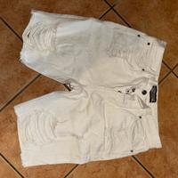 Pantaloncino jeans bianco