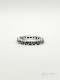 Anello oro18 kt diamanti neri