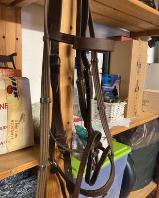 Testiera in cuoio marrone misura full