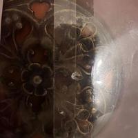 diario in pelle e cuoio con rosa in metallo