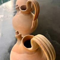 Tris piccole Anfore terracotta complemento arredo